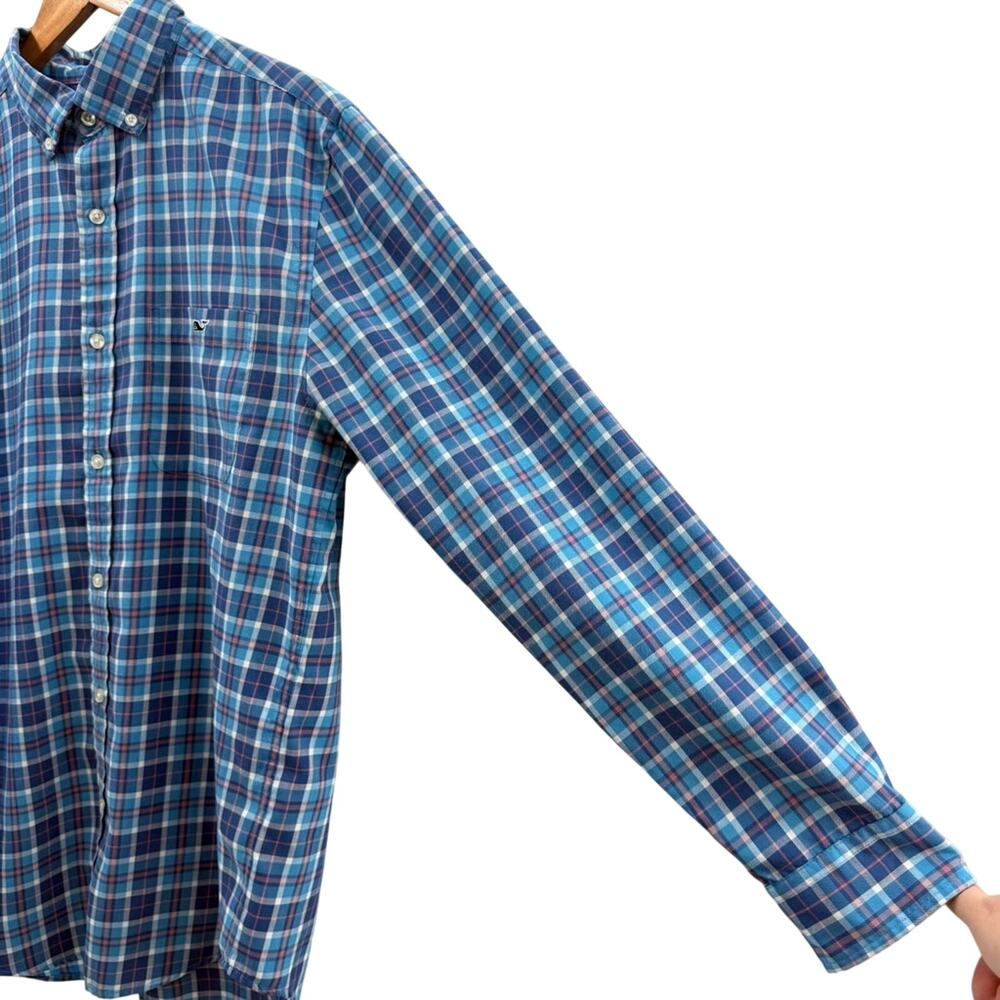 Vineyard Vines Men’s Performance Classic Fit Tucker Button Down Plaid Shirt M - Picture 5 of 9
